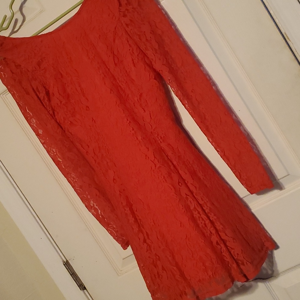 Gorgeous red lace dress